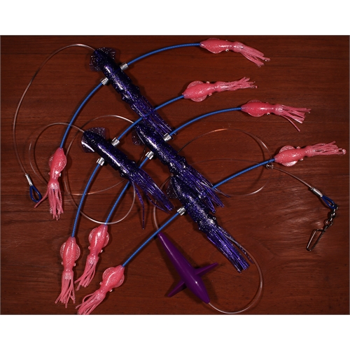 141330-PU Squid Splasher Teaser 4x7 PurpleWellsys Game Fishing Teaser - SQUID SPLASHER with 7in Squid