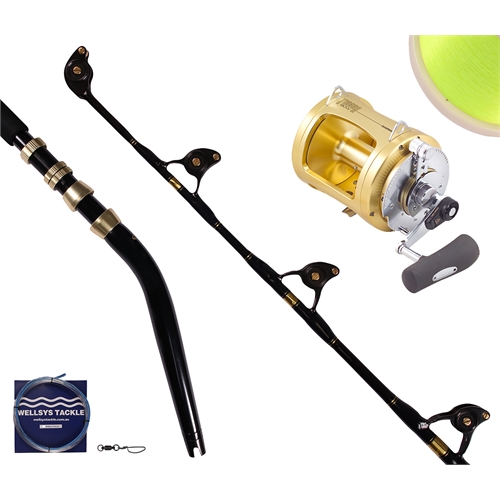 37kg Combo - Gary Howard Game On 37kg/curved butt Rod  with Tiagra TI80W Reel