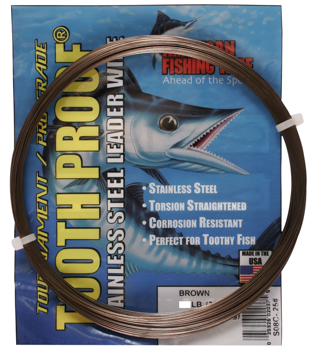 American Toothproof Single Strand Fishing Wire Leader 1/4lb coils