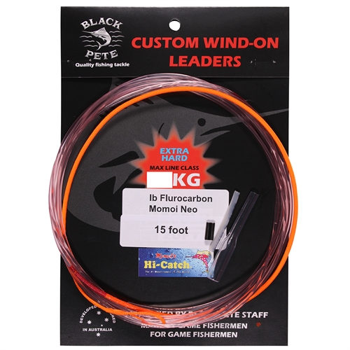 Black Pete Game Fishing FLUOROCARBON Wind On Leaders