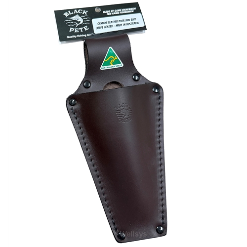 Black Pete Game Fishing LEATHER PLIER & BAIT KNIFE HOLDER 