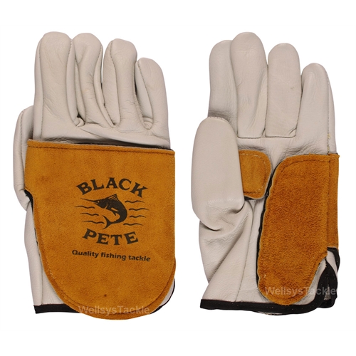 Black Pete Game Fishing Leather Gloves - HEAVY TACKLE