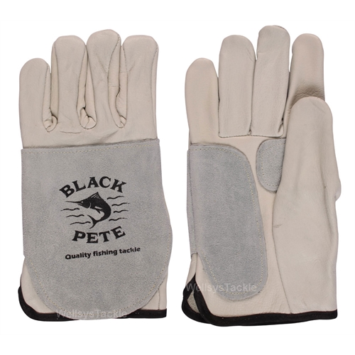 Black Pete Game Fishing Leather Gloves - MEDIUM TACKLE