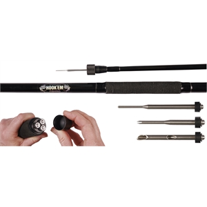 Hookem Fishing OUTRIGGER SET - ECONOMY BASE & White TELESCOPIC POLES