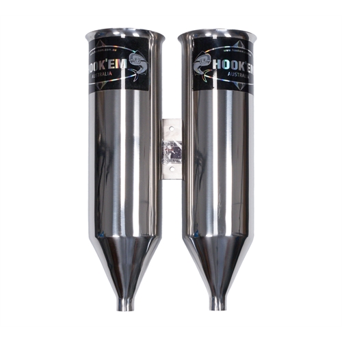 Hookem Fishing Double Live Bait Tubes - FIXED MOUNT