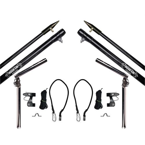 Hookem Fishing OUTRIGGER SET - ADJUSTABLE ECONOMY BASE & FIBREGLASS POLES