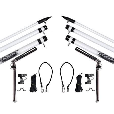 Senior Set - 4.5m White Poles