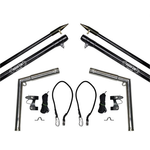 Hookem Fishing OUTRIGGER SET - ECONOMY BASE & FIBREGLASS POLES
