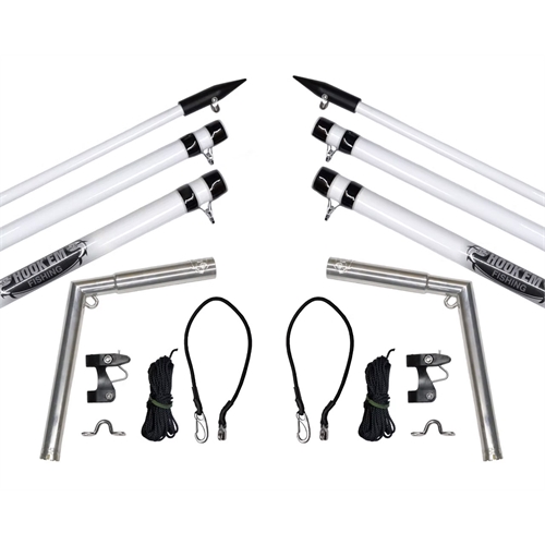 Hookem Fishing OUTRIGGER SET - ECONOMY BASE & FIBREGLASS POLES