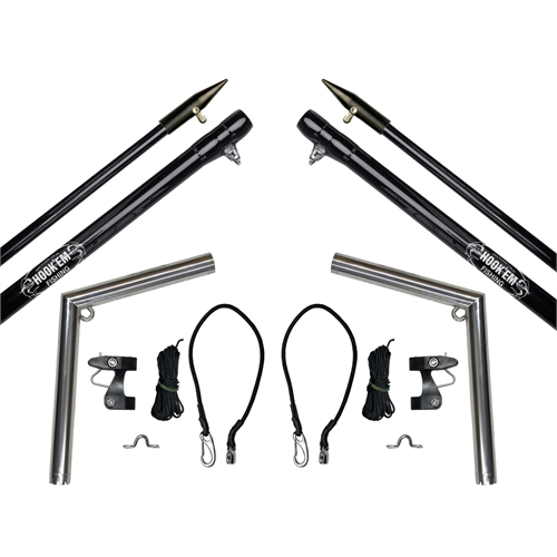 Hookem Fishing OUTRIGGER SET - ECONOMY SNOUT & FIBREGLASS POLES