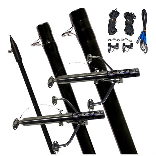 Hookem Fishing OUTRIGGER SET - WISHBONE BASE & 4.5m FIBREGLASS POLES