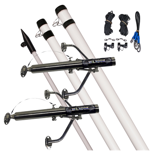 Hookem Fishing OUTRIGGER SET - WISHBONE BASE & 4.5m FIBREGLASS POLES