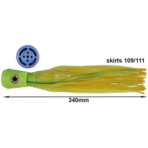 Lured3D Skirted Trolling Lure - SPITFIRE 12.5
