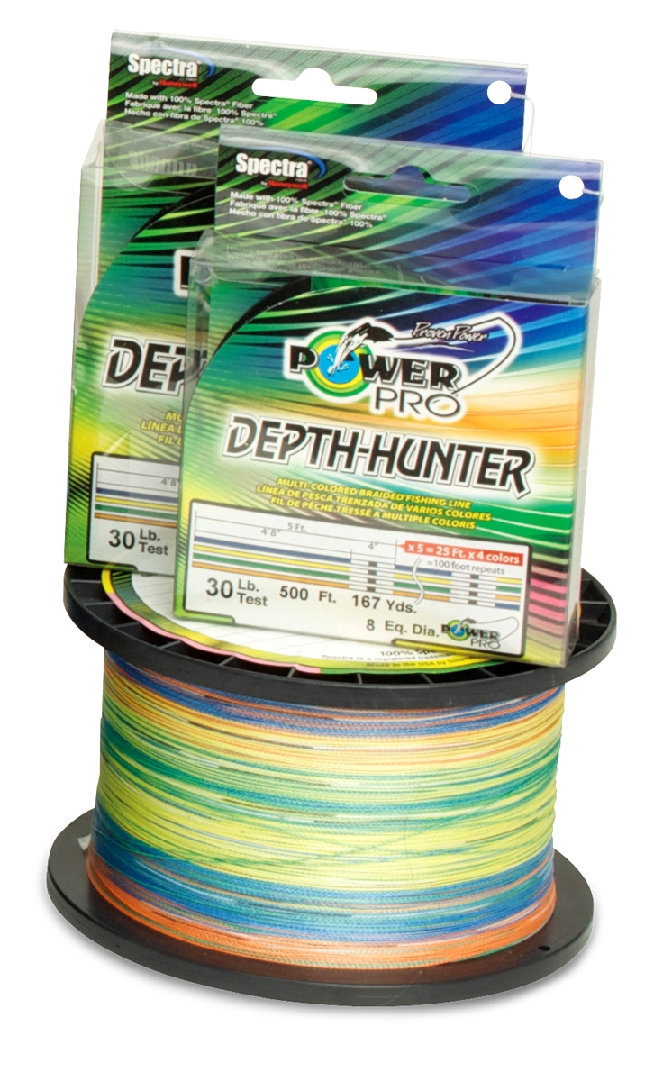 Power Pro Depth-Hunter Multi-Coloured Braided Fishing Line - The