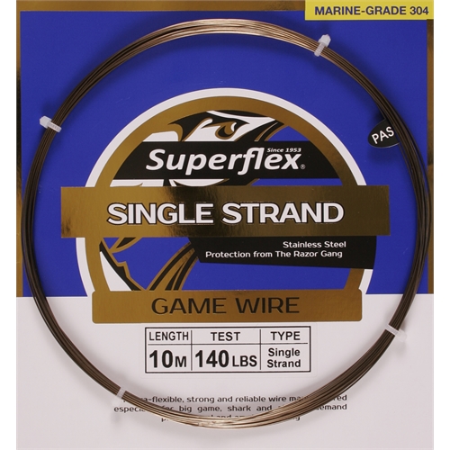 Superflex Game Fishing Wire SINGLE STRAND S/S 10m