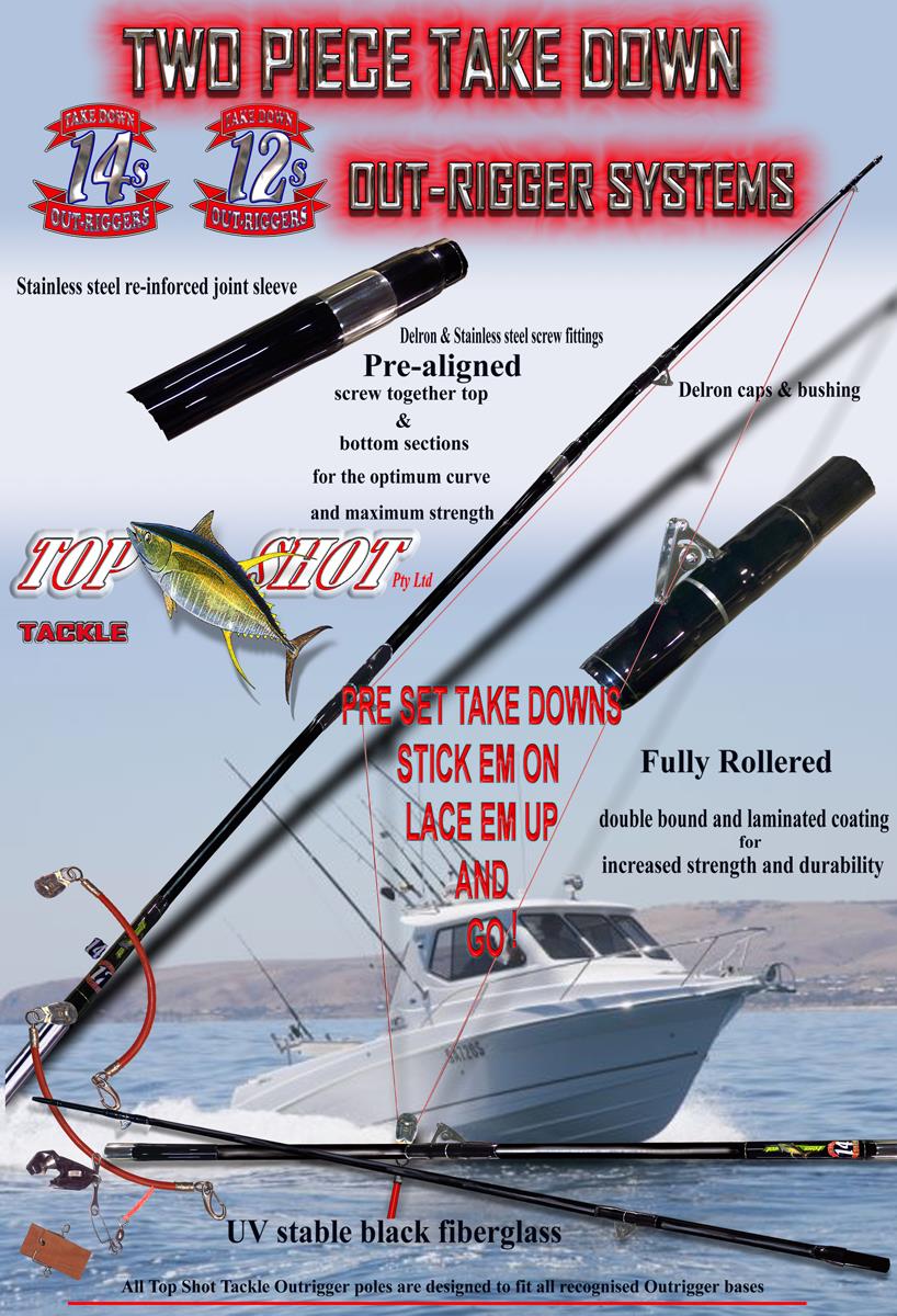 TOP SHOT Game Fishing OUTRIGGER POLES