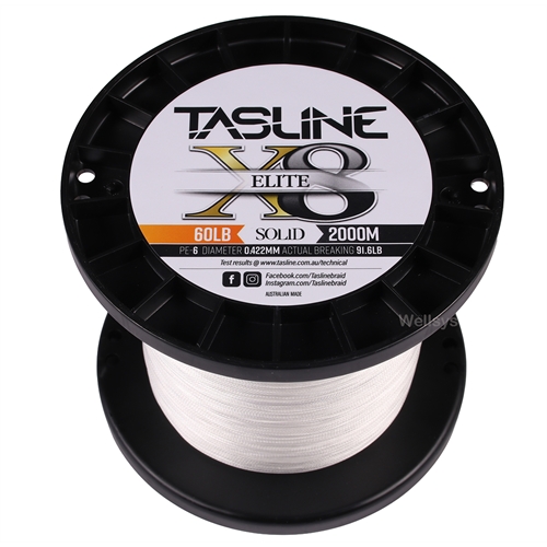 Tasline Elite X8 SOLID BRAID 2000m Spool