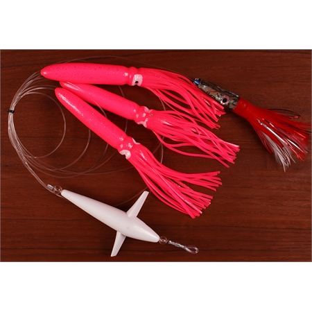 Squid Pink - Hummingbird White - Lure Red/white