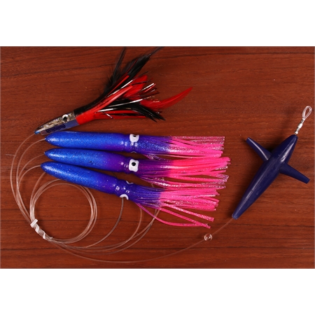 Squid Blue/purple/Pink - Hummingbird Blue - Lure Black/red