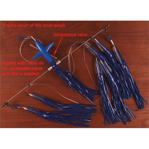 Wellsys Game Fishing Teaser - PORT SIDE SWIMMER - With LURES