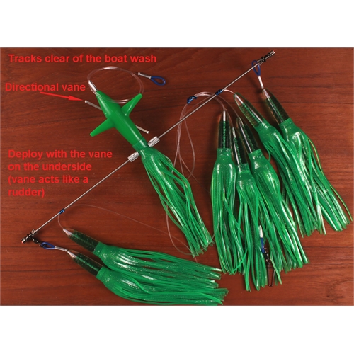 Wellsys Game Fishing Teaser - PORT SIDE SWIMMER - With LURES