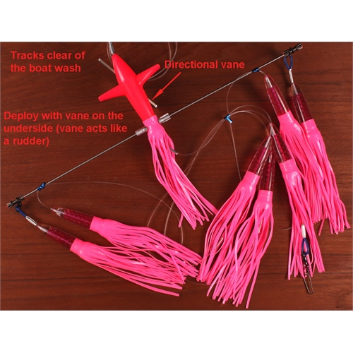 Wellsys Game Fishing Teaser - PORT SIDE SWIMMER - With LURES