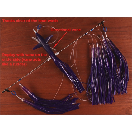 Wellsys Game Fishing Teaser - PORT SIDE SWIMMER - With LURES