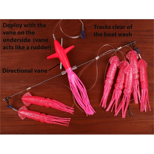 Wellsys Game Fishing Teaser - SIDE SWIMMER SPREADER BAR - 7in SQUID