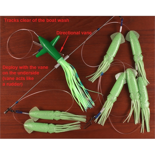 Wellsys Game Fishing Teaser - SIDE SWIMMER SPREADER BAR - 9in SQUID
