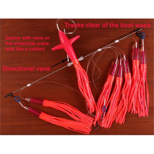 Wellsys Game Fishing Teaser - STARBOARD SIDE SWIMMER - With LURES