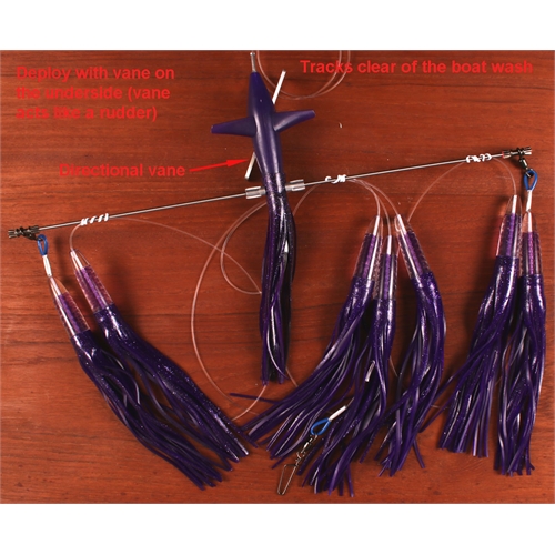 Wellsys Game Fishing Teaser - STARBOARD SIDE SWIMMER - With LURES