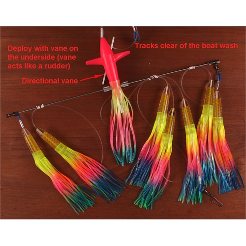 Wellsys Game Fishing Teaser - STARBOARD SIDE SWIMMER - With LURES