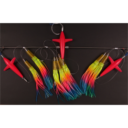 Wellsys Game Fishing Teaser - Titanium SPREADER BAR - RIGGED LURES