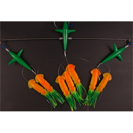 24in-610mm BAR with GREEN-YELLOW-ORANGE Squid