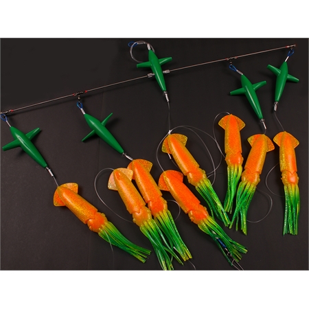30in-762mm BAR with GREEN-YELLOW-ORANGE squid